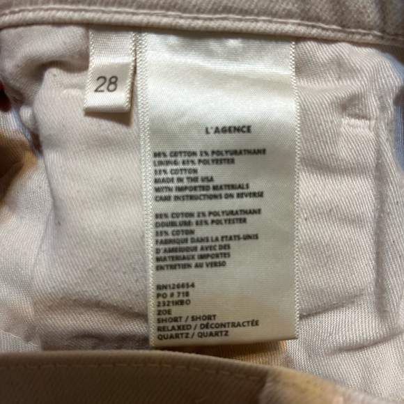 L'Agence Zoe Shorts in Quartz Size 28 - Picture 6 of 6